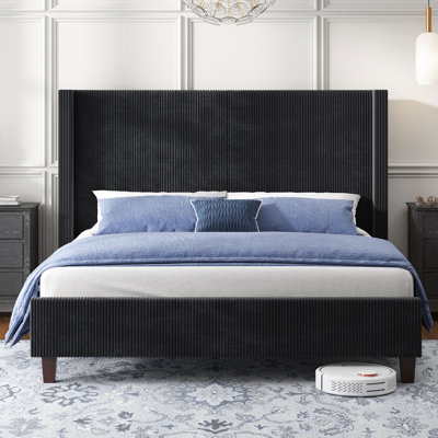 Crofford Corduroy Upholstered Bed