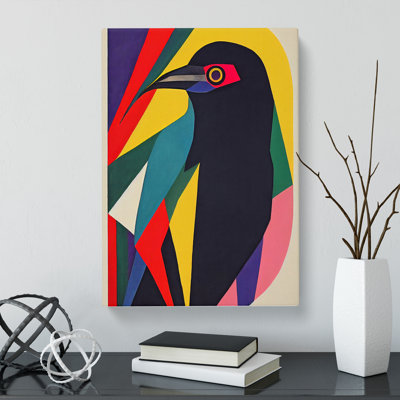 Saffold Raven Bird Abstract Vol.4 - Wrapped Canvas