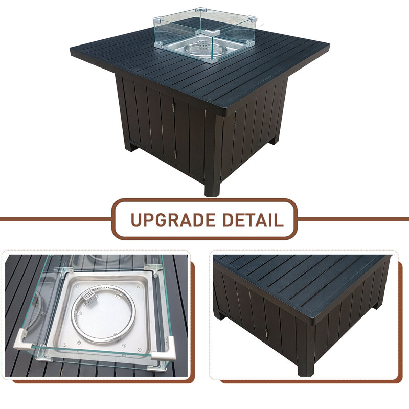 Myafina 4 - Person Patio Dining Set with Square Table , Cushions Included