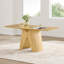 70" Wooden  Dining Table With 6 Pcs Wood Kitchen Dining Chairs-689159094
