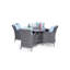Padilla 4 - Person Patio Dining Set Round Table with Cushions Included-2080997689-2080997690