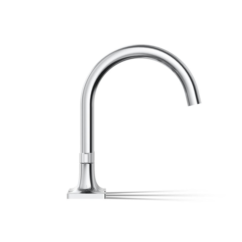 Deck Mounted Bath Faucet, Polished Chrome