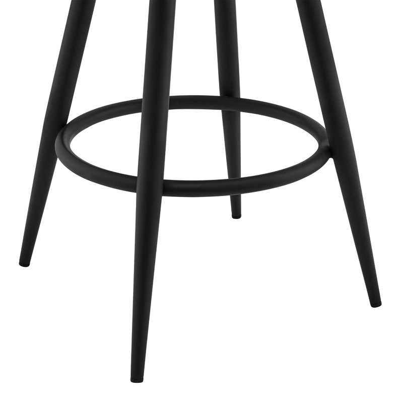 Tabouret de bar et de comptoir pivotant Roddy, Tabouret de bar (assise de 30 po de hauteur), Noir