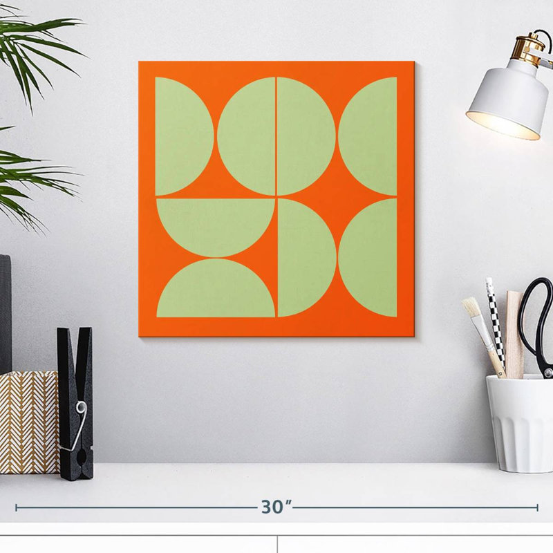 Collage demi-cercles Avery Mid-Century I, H 16 po x l 16 po