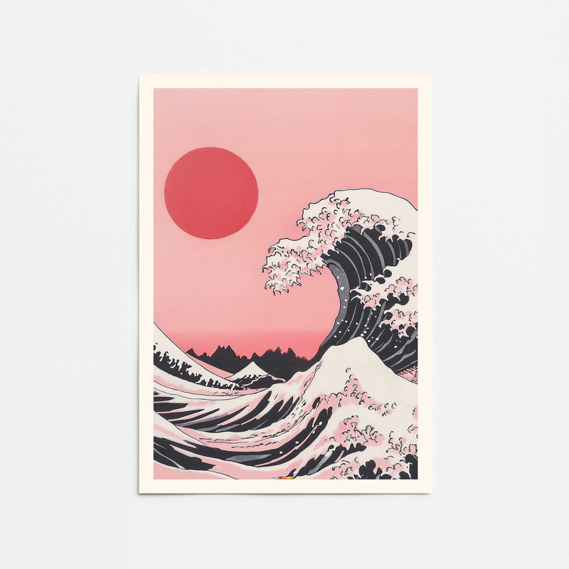 «Rosewave Horizon», impression sur papier mat d'archives, H 20 po x l 16 po, Impression sans cadre, Ne s’applique pas