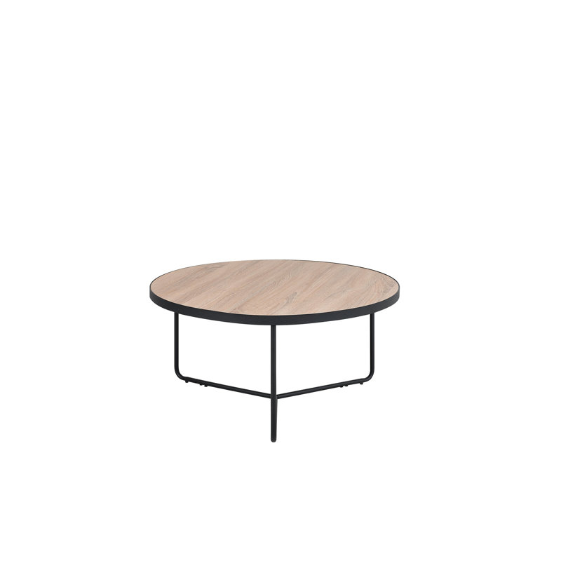Zayn Cross Legs Coffee Table, 40cm H x 80cm W x 80cm D, Black/Brown