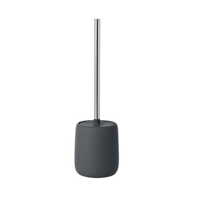 SONO 15.37" Ceramic Toilet Brush and Holder