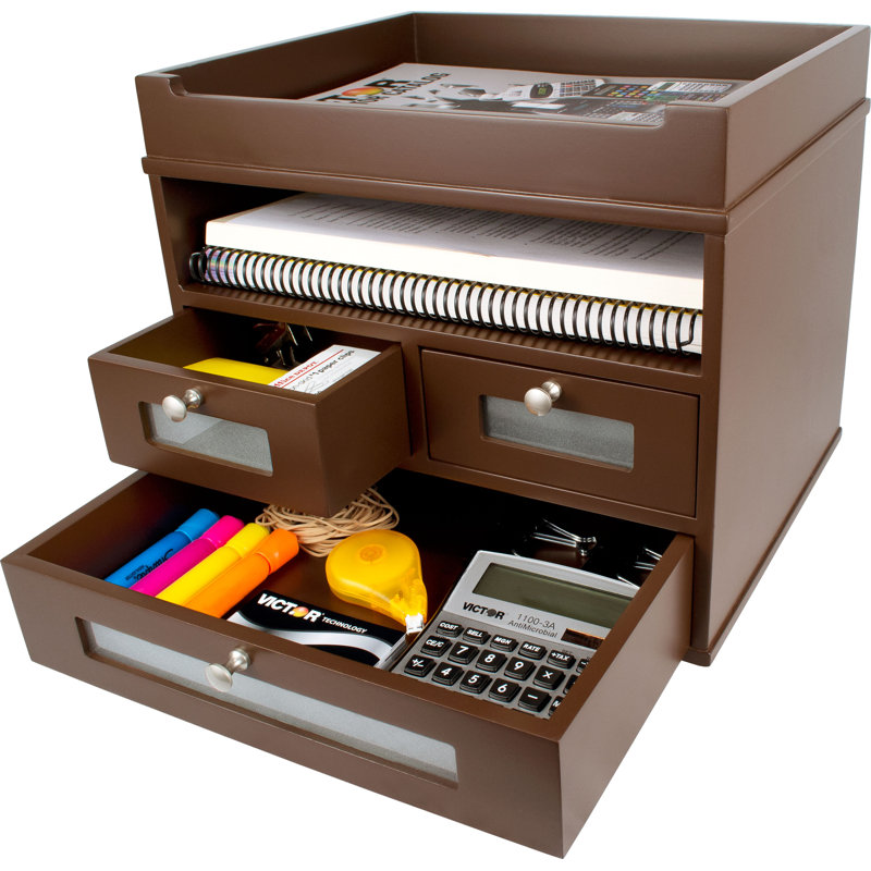 Organisateur de bureau Jolie, Brun moka