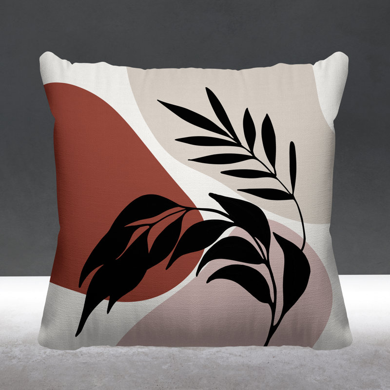  Coussin décoratif, L 17 po x H 17 po, Rouge