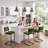 Ambrine Low Back Tufted Velvet Upholstered Counter/Bar Stool with Steel Sled Frame-89351472-89351469