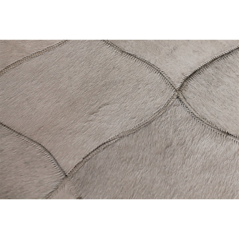 Tapis crème fait main vache Stamant, Rectangle 5 pi x 8 pi