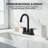 High-Arc 2-Handle Centerset Faucet - 4 Inch Matte Black Rv Bathroom Sink Faucet-123052806