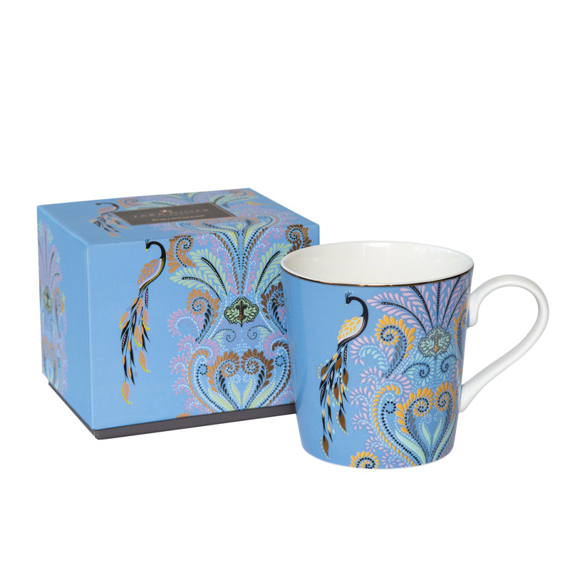 Sara Miller London, Peacock Filigree Mug