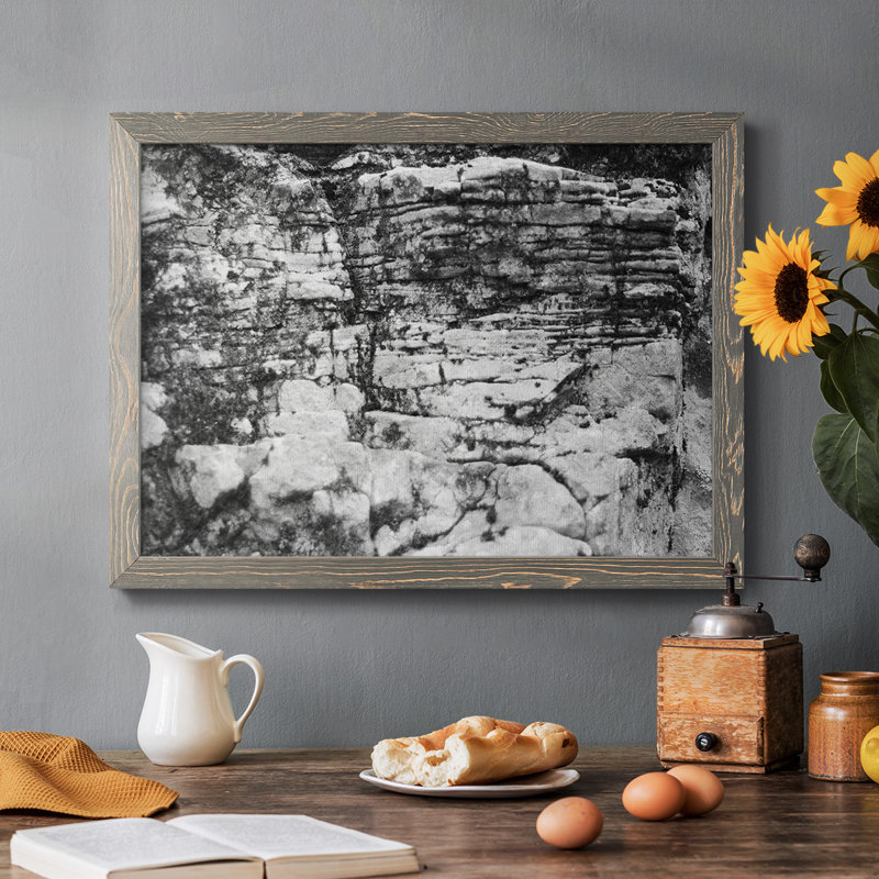 Found Textures XVIII encadrée sur toile, Gris, H 14 po x l 20 po x P 1,5 po
