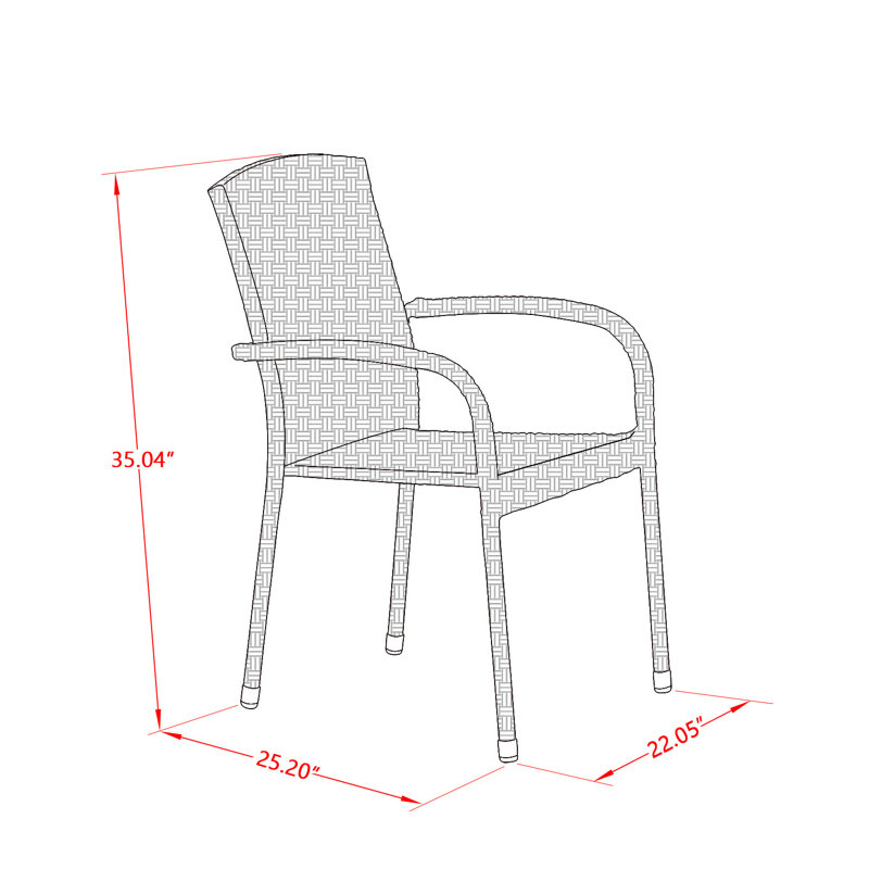 7 Piece Outdoor Wicker Patio Furniture Sets Consist of a Rectangle Bistro Dining Table with Glass Top and 6 Balcony Armchair with Cushion, Brown