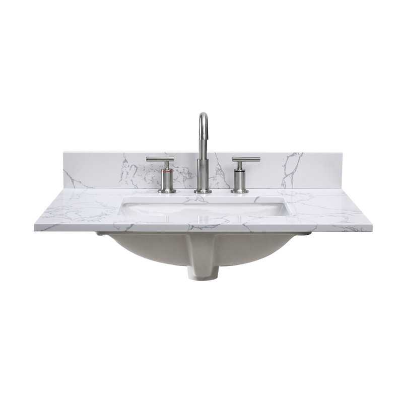 31'' Marble Bathroom Vanity Top with Sink