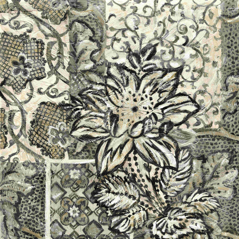 Graphique Chintz I, H 12 po x l 12 po