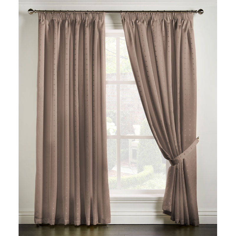 Norush Madison Pencil Pleat Curtains, 229cm Width x 274cm Drop, Latte