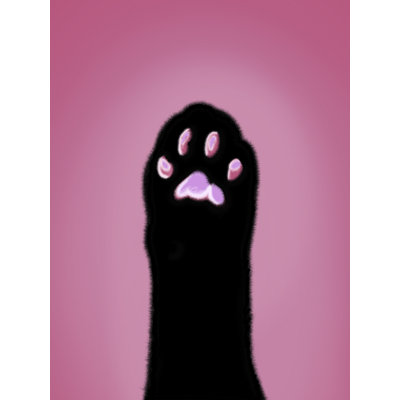 Teneya Cat Paw III 1 Piece Wrapped Canvas Wall Art