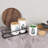 A Set Of 3 Kitchen Canisters With Tiered Shelf, Airtight Countertop Flour And Sugar Containers, Coffee And Tea Storage ,Green