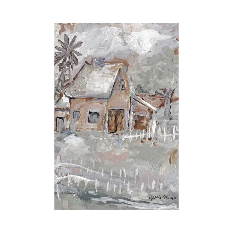 House by Jessica Mingo - Painting on Canvas, Wrapped Canvas, 45.72cm H x 30.48cm W x 1.91cm D