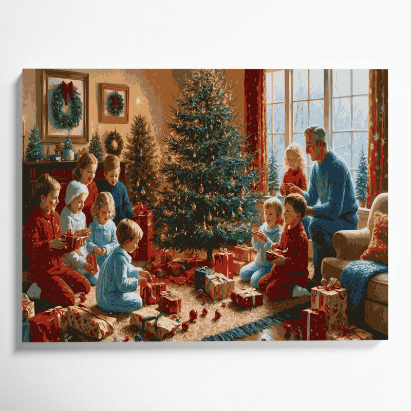 «Christmas Christmas Morning», art mural sur toile, H 20 po x l 30 po