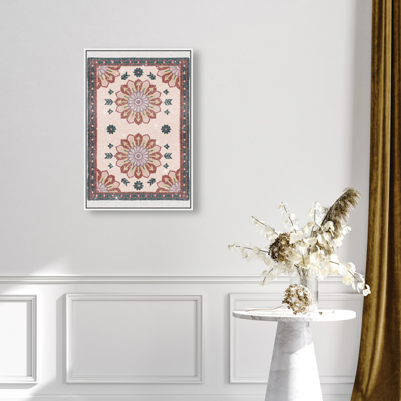 Midnight Damask Print by Oliver Gal, 16"H x 11"W, White Floater Frame