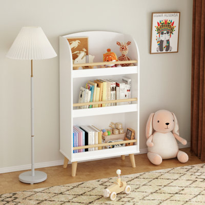 Bibliothèque, bibliothèque à 3 niveaux, organisateur de livres, armoire de rangement pour jouets