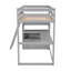 Lit mezzanine avec bureau et tablettes-199264176