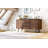 Lowry 63"W Solid Acacia Wood Industrial TV Stand for TVs up to 70" with 2 Cabinets and Open Shelf-650224529