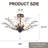 Dybdal 30 inch Black 5 Light Dimmable Flush Mount Chandelier