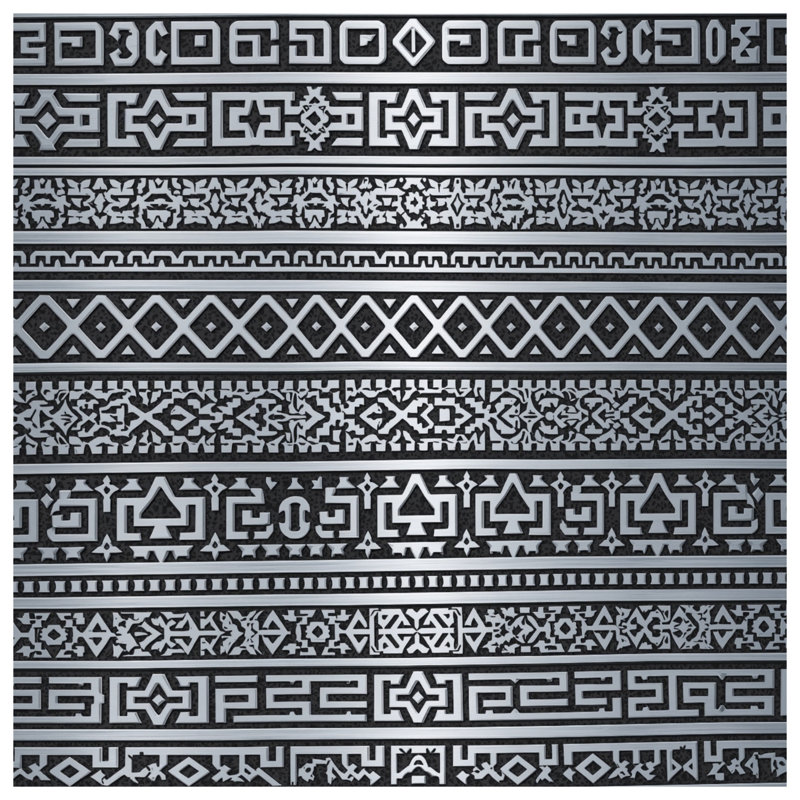 Couvertures à lignes géométriques complexes, L 50 po x H 60 po