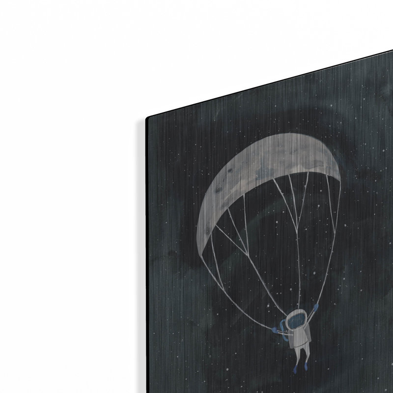  «Parachute Moon» par Rachel Nieman, art mural en métal, 12 po x 16 po