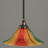 Mini-luminaire suspendu Padilla avec verre Mardi Gras 10 po-32464592