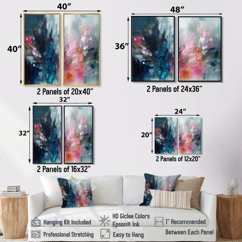 Clytia - Art mural abstrait sur toile, Noir, H 36 po x l 48 po, Impression encadrée flottante