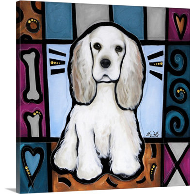 «Cocker Spaniel Pop Art» par Evadne, reproduction d'art sur toile