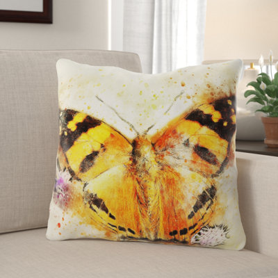 Dietrick Butterfly Throw Pillow