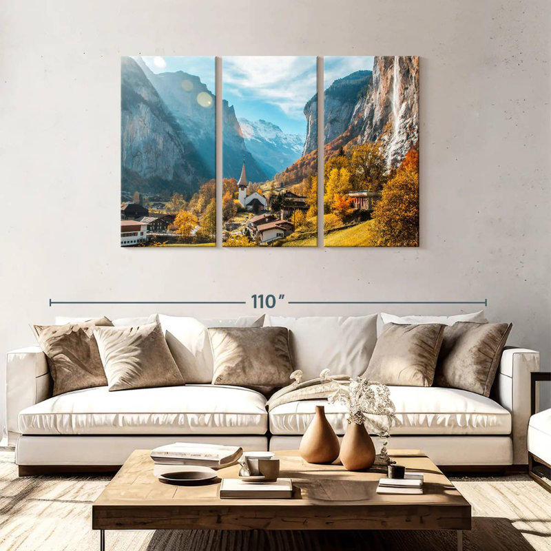 Alvord Lauterbrunnen en automne, H 48 po x l 74 po