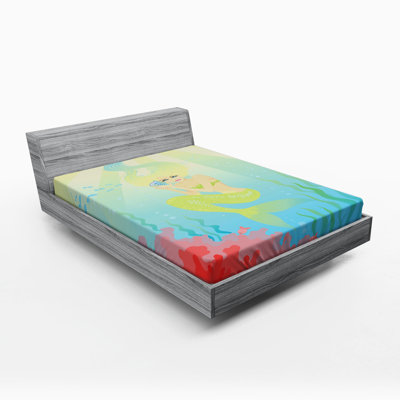 Mermaid Microfiber Fitted Sheet