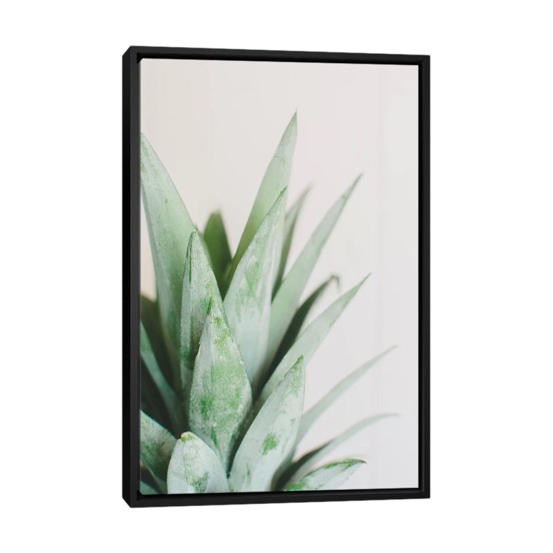 « ananas top i », reproduction de photo sur toile, H 26 po x l 18 po x P 1,5 po, Toile avec cadre noir, Pas de tapis