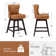 Lexys Swivel Upholstered 26'' Counter Stool with Solid Wood Frame (Set of 6)