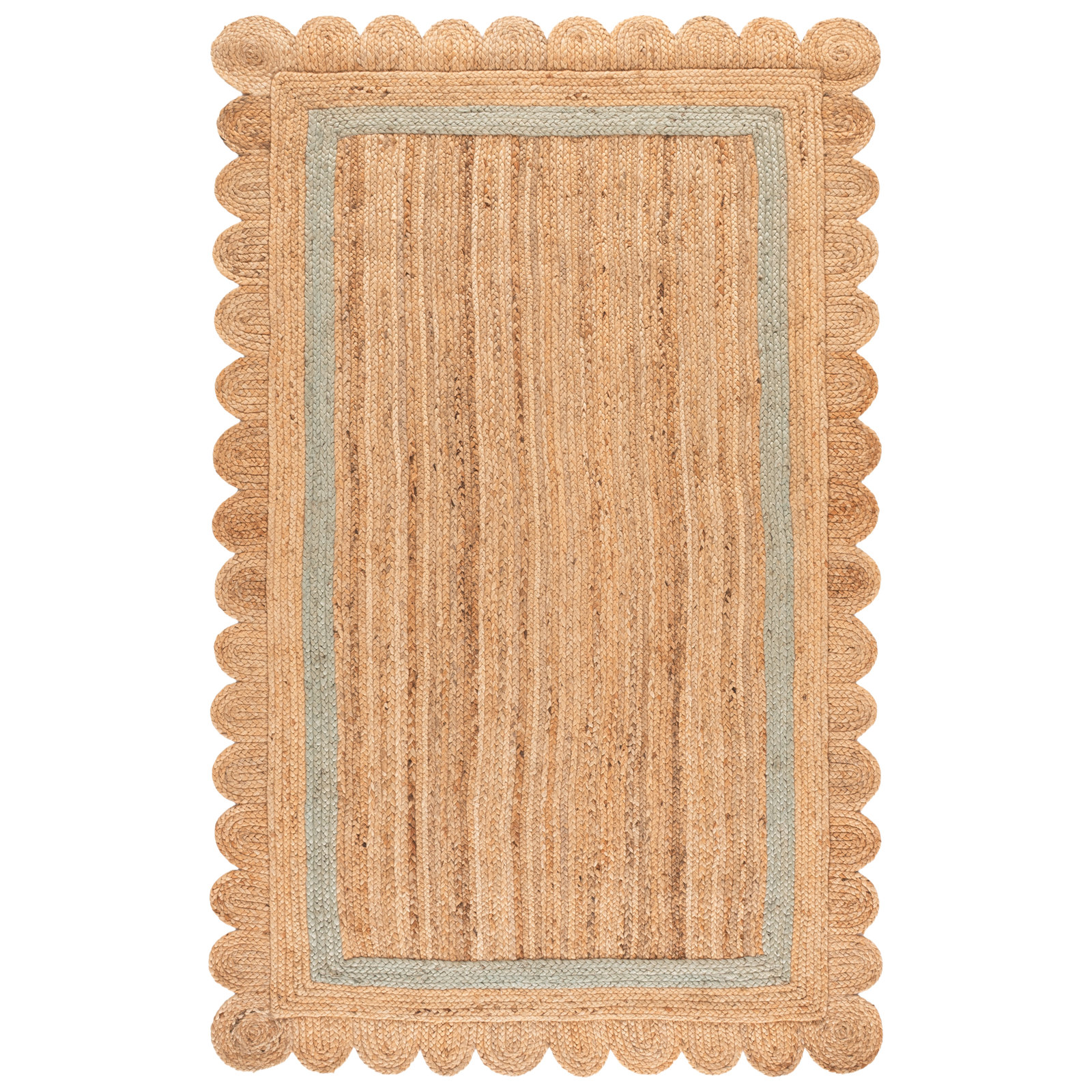Inaki Hand-Woven Geometric Jute Rug, Rectangle 4' x 6'