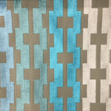 Bardot-Piccadilly Geometric Cut Velvet Upholstery Fabric