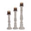 Ensemble de 3 chandelles en bois