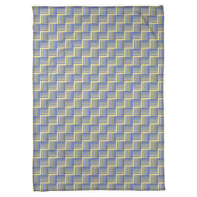 Couverture polaire à rayures classic basketweave
