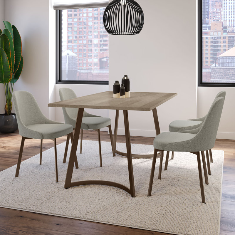 Chaise parsons Korde, Beige clair, Bronze