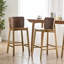 Ensemble de 2 tabourets de bar en bois d'hévéa pour îlot de cuisine Modern