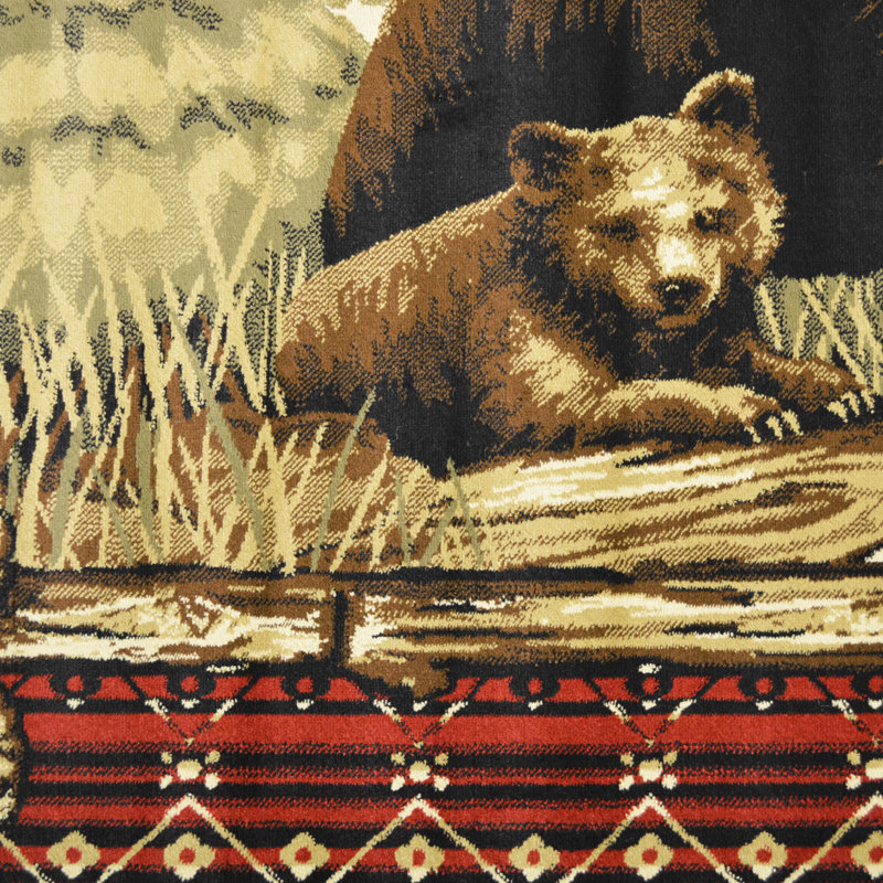 Tapis rouge Chateaux Grizzly, 5 pi 3 po x 7 pi 7 po