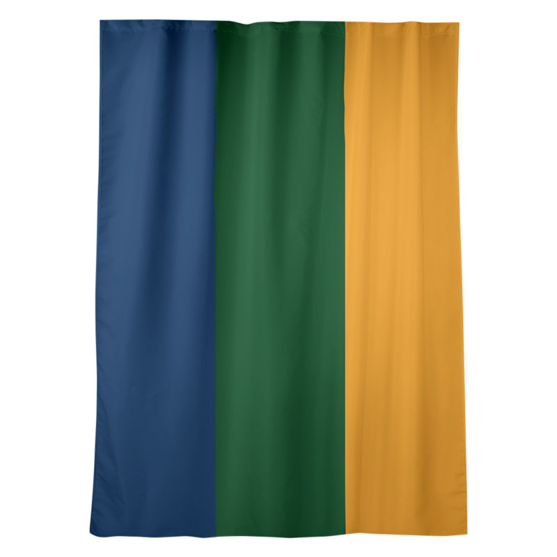 Blackout Curtain Single Panel, Navy/Green/Gold