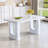 64.5 x 35.4 Inch Stylish Marble Textured Dining Table, Perfectly Blending Simplicity And Transparency. Made of MDF Material